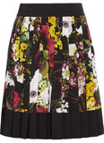 'Fiori' Pleated Floral-Print Mini Skirt