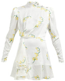 Floral-Print Silk-Devor̩ Mini Dress | DESIGNER INSPIRED FASHIONS