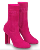 Silhouette Sock Ankle Boots, Framboise/Fuchsia Pink