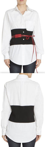 Two-Tone Corset Shirt