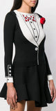 Tuxedo Printed Sweater