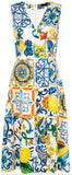 'Majolica' Tile Print Dress