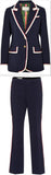 Contrast Trim Jacket Blazer and Matching Pant Set *Low Stock*