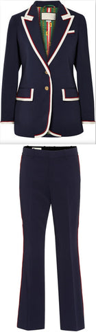 Contrast Trim Jacket Blazer and Matching Pant Set *Low Stock*