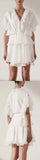 Ruffled Tiered Mini Dress, White