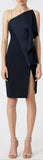Draped One-Shoulder Cocktail Dress