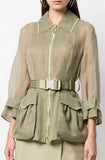 Belted Textured Jacket | DESIGNER INSPIRED FASHIONS