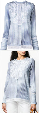 Embroidered Striped Shirt | DESIGNER INSPIRED FASHIONS