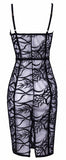 Black Sheer Bustier Stretch Mini Dress