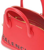 Ville S Leather Tote, Red