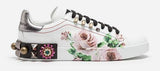 Rose Portofino Sneakers with Appliques