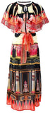 Printed Flutter-Sleeve Chiffon Dress | DESIGNER INSPIRED FASHIONS