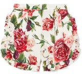 Ruffled Floral-Print Shorts