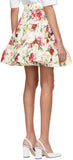 White Flowers Miniskirt