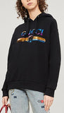 Sequin Logo Hoodie, Black