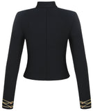 Embroidered Military Stretch Jacket
