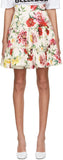 White Flowers Miniskirt