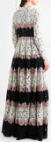 Tiered Corded Lace Gown