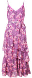 Leopard Print Tiered Pink Dress