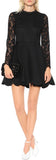 Scalloped-Hem Lace-Top Dress