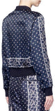 Foulard Printed Satin Bomber Jacket in Deep Blue - DESIGNER INSPIRED FASHIONS