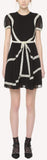 Lace Ribbons Embroidered Georgette Dress
