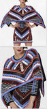 Bead Embellished Bat-Cape Mini Dress-Multicolor - DESIGNER INSPIRED FASHIONS