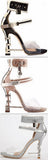 'Sybil' Leather Sandals - ( Black, Beige or Grey ) - DESIGNER INSPIRED FASHIONS