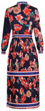 Floral-Print Pleated Midi Dress