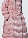 Pink Ruched Down Coat
