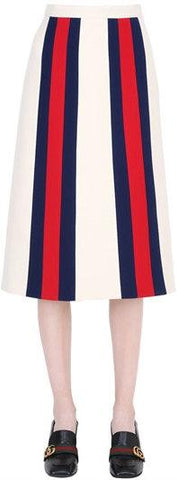 Web Stripe Midi Skirt | DESIGNER INSPIRED FASHIONS