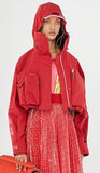 'Roma Amor' Tech Fabric Jacket, Red | DESIGNER INSPIRED FASHIONS