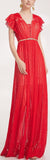 Red Lace Flutter Gown