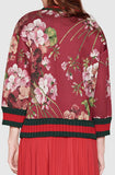 Blooms Printed Ribbed Sweatshirt - DESIGNER INSPIRED FASHIONS