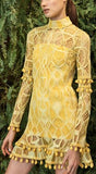 'Callisto' Lace Dress, Yellow | DESIGNER INSPIRED FASHIONS