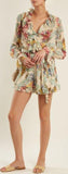 'Kali' Floral-Print Silk-Georgette Playsuit