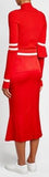 'Heart Whisperer' Rib-Knit Sweater with Stripes and Skirt Set