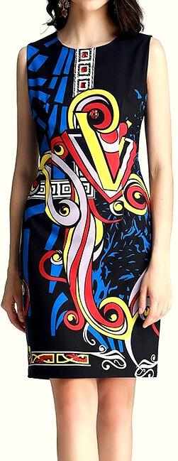 Printed Shift Dress