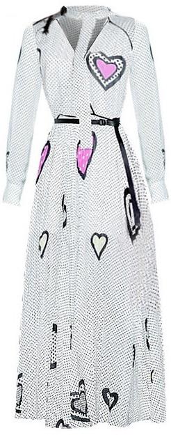 Heart and Polka Dot Print Dress