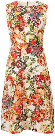 Floral Appliques Printed Dress | DESIGNER INSPIRED FASHIONS