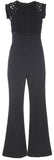 Pleated Cut-Out Jumpsuit in Black or White - DESIGNER INSPIRED FASHIONS