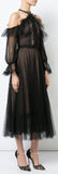 Black Lace Cold Shoulder Dress