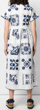 Embroidered Smock Dress