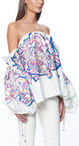 Off-Shoulder Blouson Sleeve Top