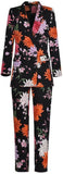 Floral Printed Blazer and Pant Suit
