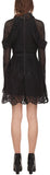 V-Neck Crochet Mini Dress