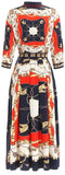 Printed Midi Shirt Dress