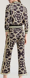 Printed Jacket & Cropped Pant Set - Black or White
