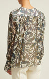 Paisley-Print Silk Blouse