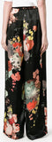 Flower Print Wide-Leg Trousers